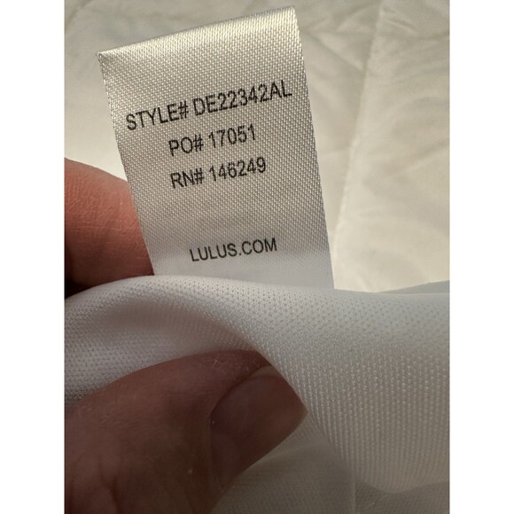 NWT Lulus Bon Appetit Ivory White Skater Dress Size Medium, Ponte Knit - Picture 11 of 11